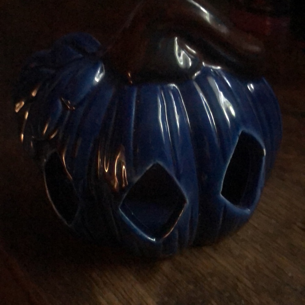 Vintage pumpkin candle holder
